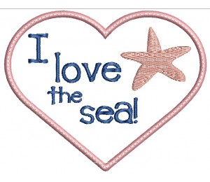 Stickserie - I love the sea - Seestern